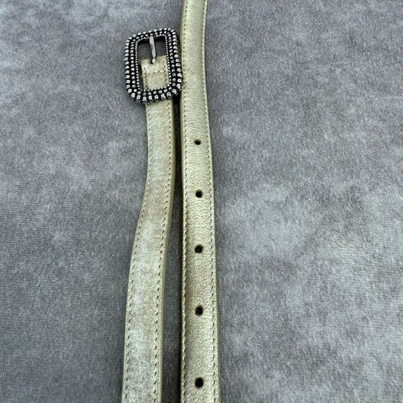 Bottega Veneta Slim Gold Beige Leather Belt 85/34 main image 6